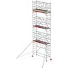 Aluminium Rolling Tower, Basic, Type RS TOWER 41-S, 0,75x1,85 m, Platform height 6,2 m, Working height 8,2 m, Safe-Quick GuardRail
